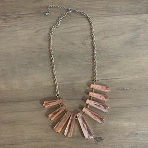 Pink and gold statement necklace